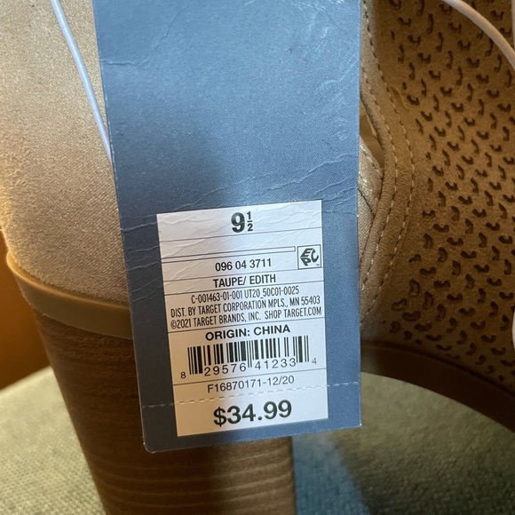 Universal Thread Edith Open Toe Bootie Heels       size 9 1/2 - Picture 11 of 11